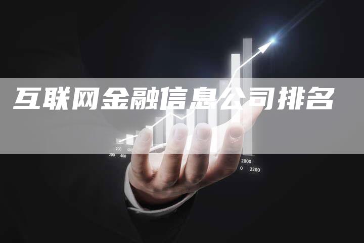 互联网金融信息公司排名