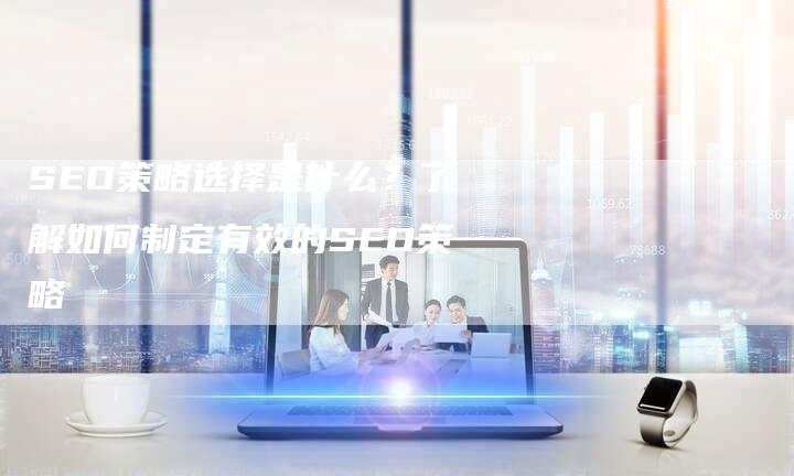 SEO策略选择是什么？了解如何制定有效的SEO策略