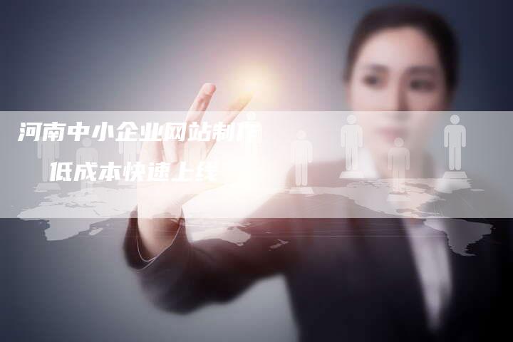 河南中小企业网站制作    低成本快速上线