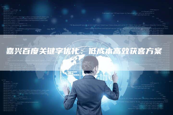 嘉兴百度关键字优化：低成本高效获客方案